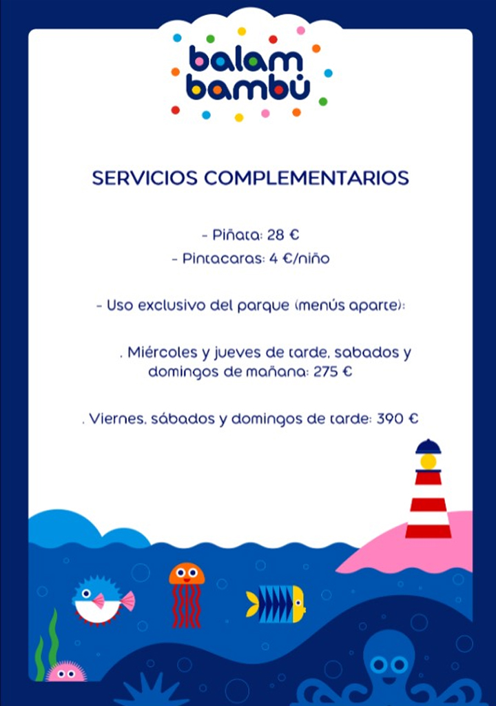 Tarifas cumpleaños